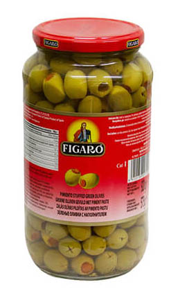 Figaro green olives 340g / 200g paper